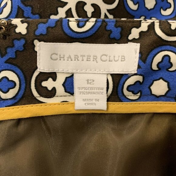 Charter Club Womens Multicolor Medallion Print Pencil Stretch Skirt - Picture 3 of 3